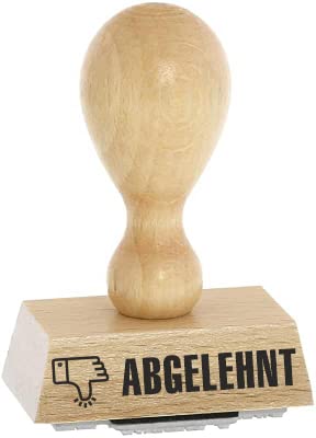 Office-Stempel/Lagertext – ABGELEHNT - von Kaufhaus2010 Buchenholzstempel – Lagertextstempel zur Kennzeichnung von Dokumenten 4 cm lang