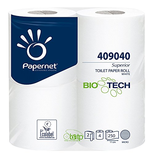 20 Rollen im Paket BIO TECH Toilettenpapier 2-lagig/250 Blatt für Boot, Chemietoiletten, Wohnwagen, Wohnmobile und Caravan