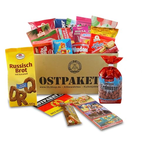 Ostpaket Süße Verführung mit 20 typischen Produkten der DDR Geschenkidee Spezialitäten Spezialitätenpaket Geschenkset, Ostprodukte