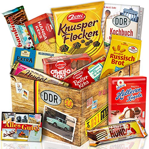 DDR Keks Box mit DDR Waren - Geschenkset DDR mit Kultprodukten