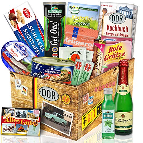 „DDR SPEZIALITÄTEN BOX“ Waren DDR/Geschenk für Freundin zu Geburtstag Schokolade